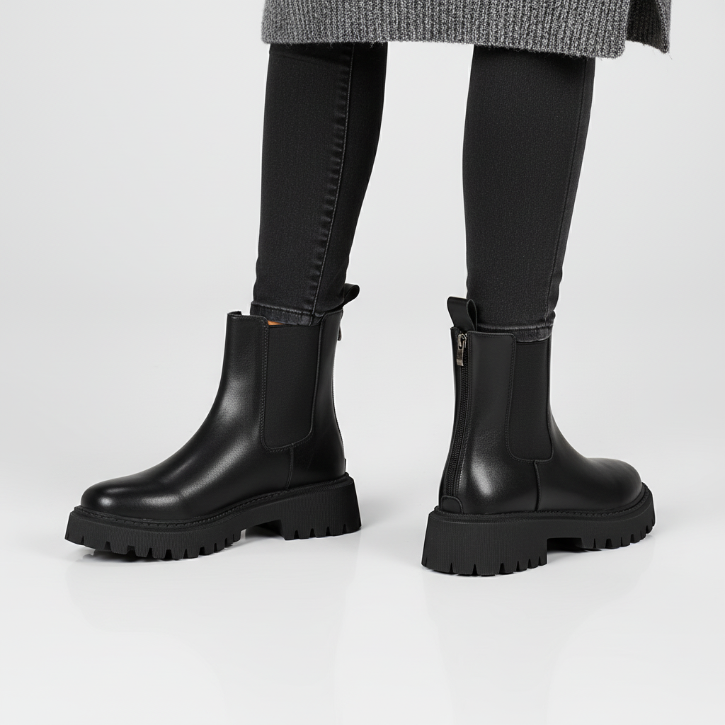 Angie – Women's Chunky Lug Sole Chelsea Boots