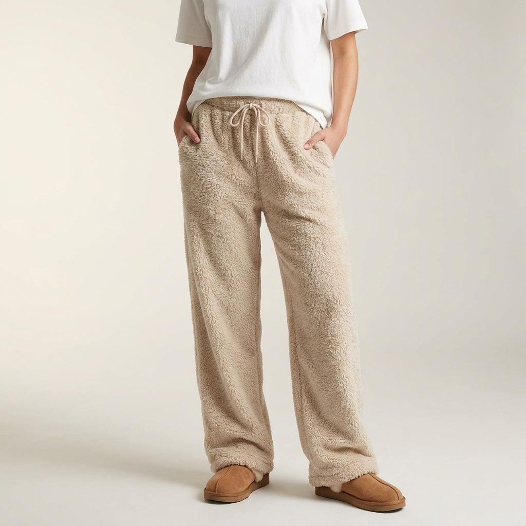 Ardith – Women's Sherpa Wide-Leg Drawstring Pants