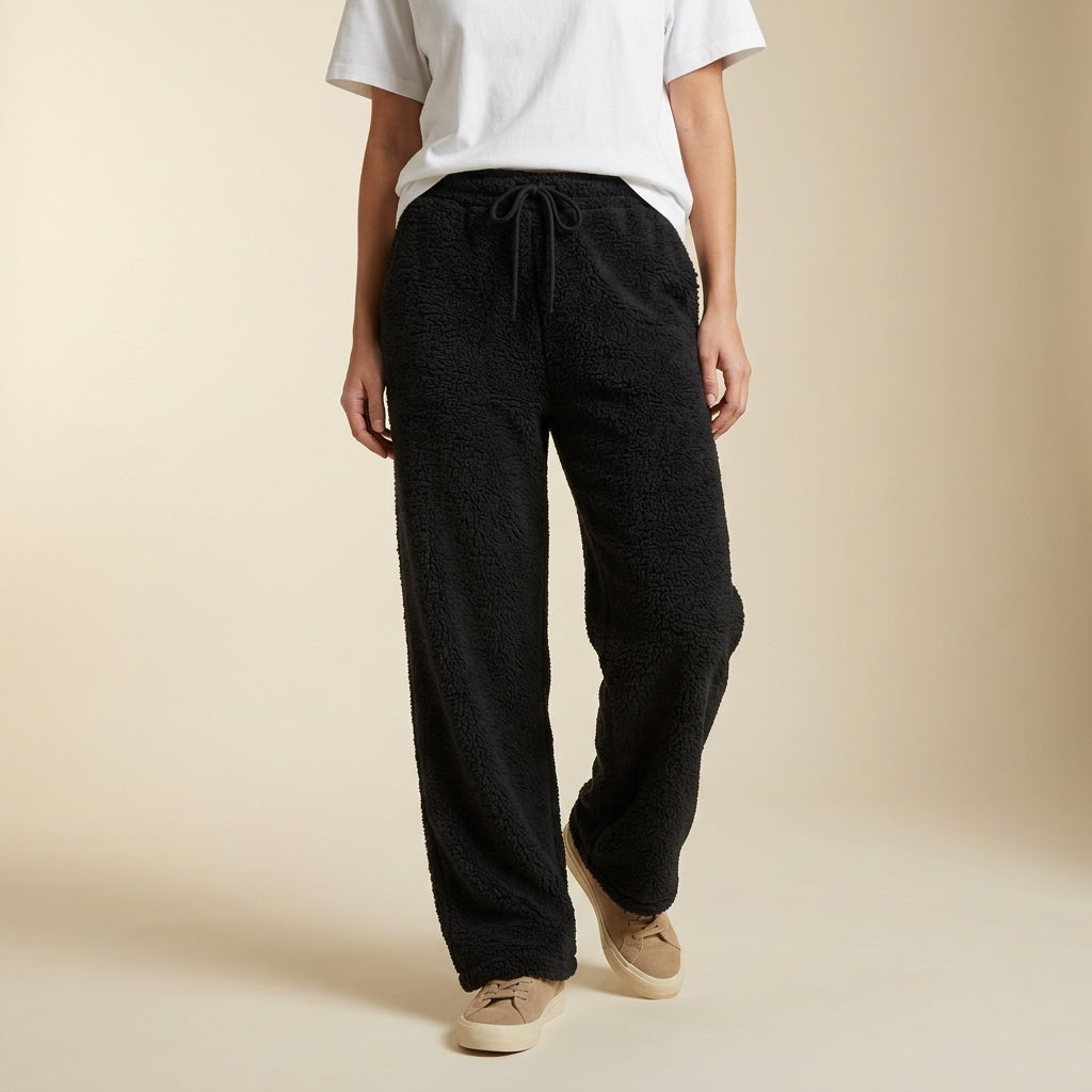 Ardith – Women's Sherpa Wide-Leg Drawstring Pants