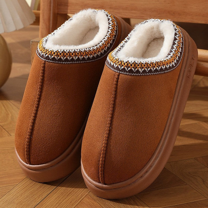 Aubree – Women's Plush-Lined Clog Slippers with Braided Trim