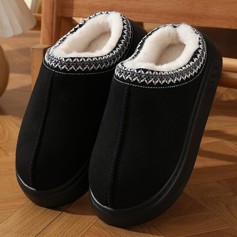 Aubree – Women's Plush-Lined Clog Slippers with Braided Trim