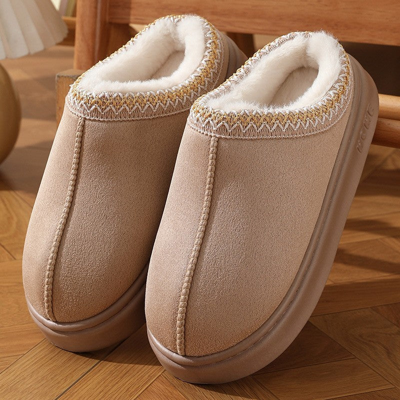 Aubree – Women's Plush-Lined Clog Slippers with Braided Trim