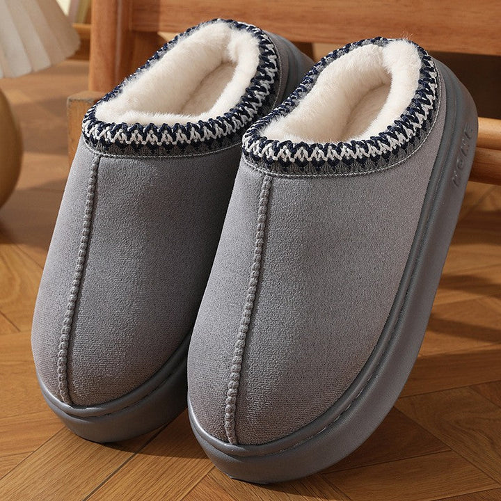 Aubree – Women's Plush-Lined Clog Slippers with Braided Trim