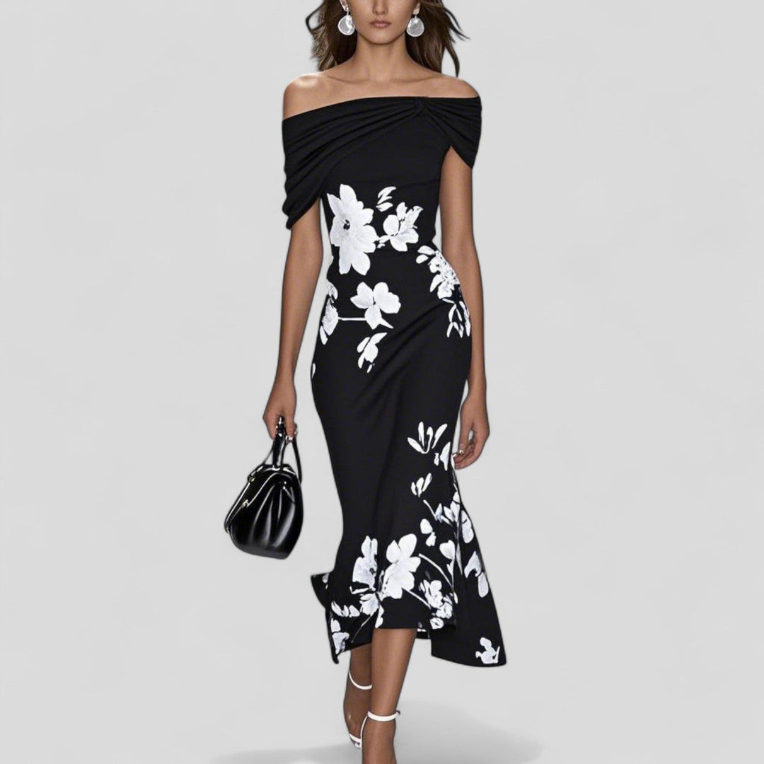 Sofia – Printed Floral Midi Dress for Summer Days