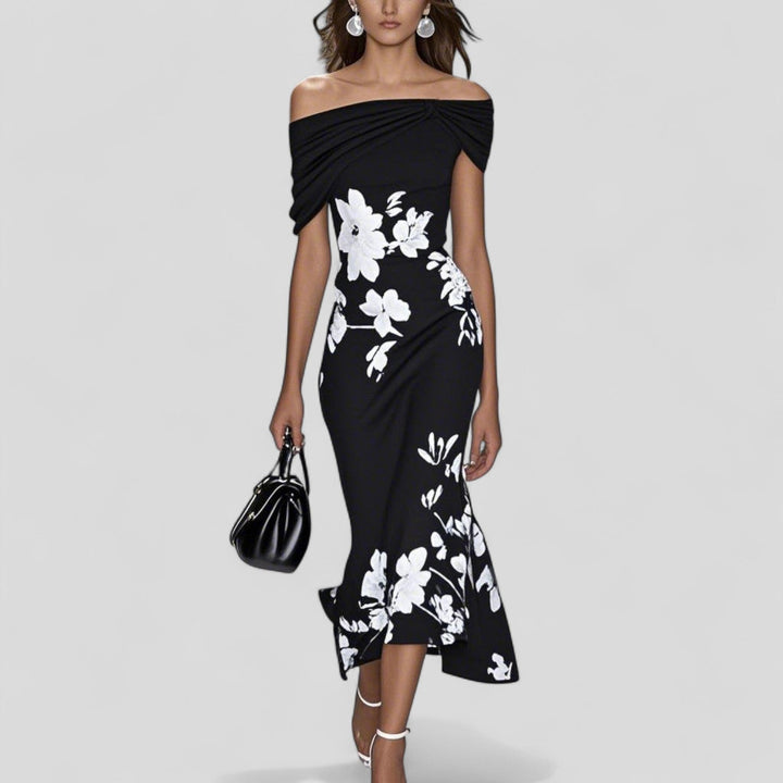 Sofia – Printed Floral Midi Dress for Summer Days