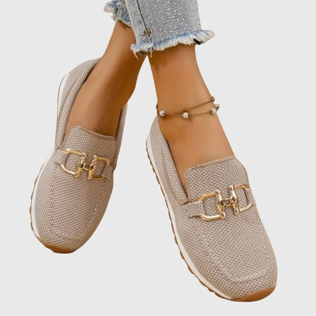 Sloane – Elegant Loafers with Gold Horsebit Detail