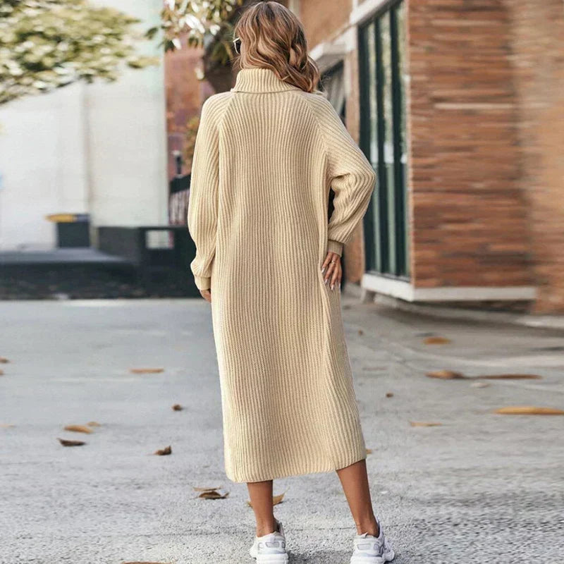 Raven – Turtleneck Maxi Sweater Dress for Women