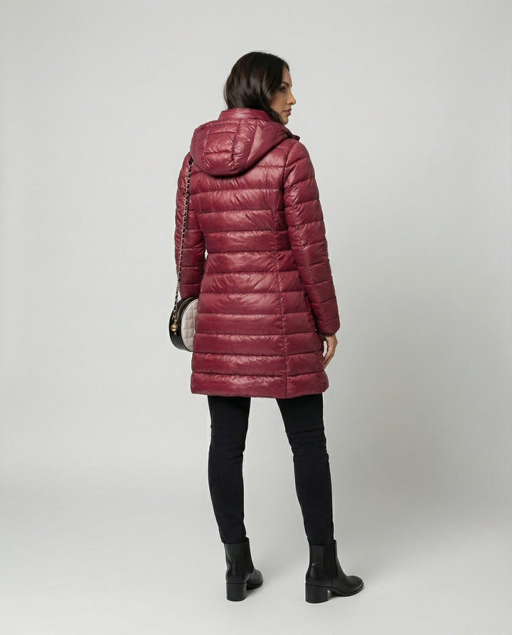 Marion – Hooded Down-Look Puffer Coat, Lightweight
