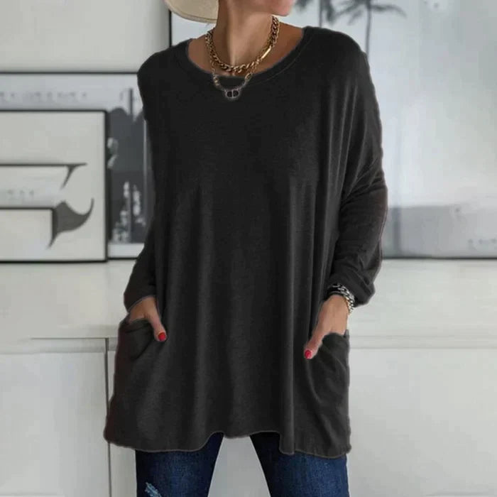 Anne – Oversized Tunic Top with Pockets