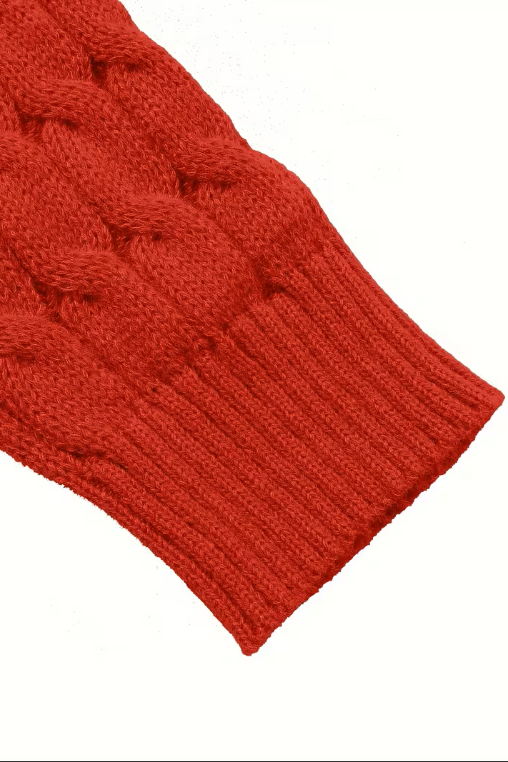 Bea – Women's Long Open Front Cable-Stitch Cardigan