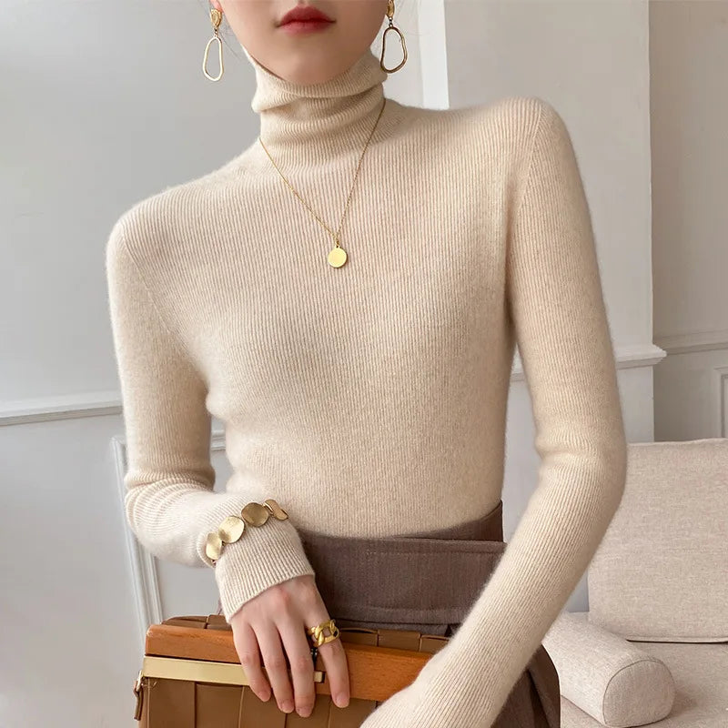Belen – Women's Ribbed Turtleneck Sweater