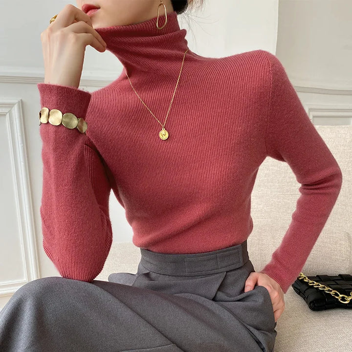 Belen – Women's Ribbed Turtleneck Sweater