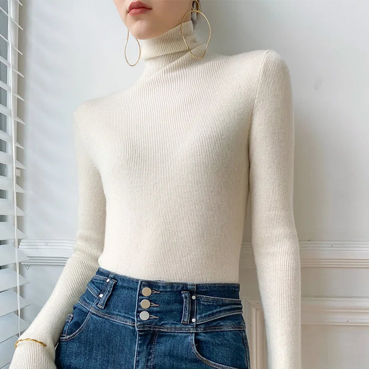 Belen – Women's Ribbed Turtleneck Sweater
