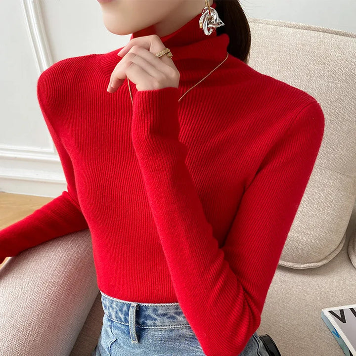 Belen – Women's Ribbed Turtleneck Sweater