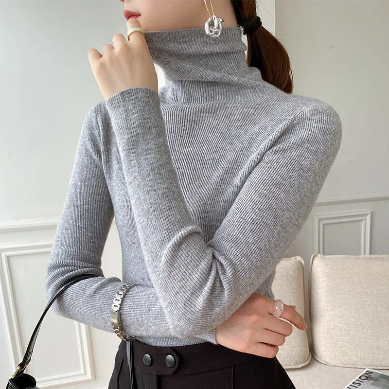 Belen – Women's Ribbed Turtleneck Sweater