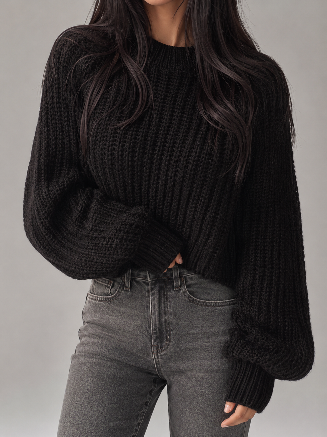 Bexley – Women's Chunky Ribbed Cropped Sweater