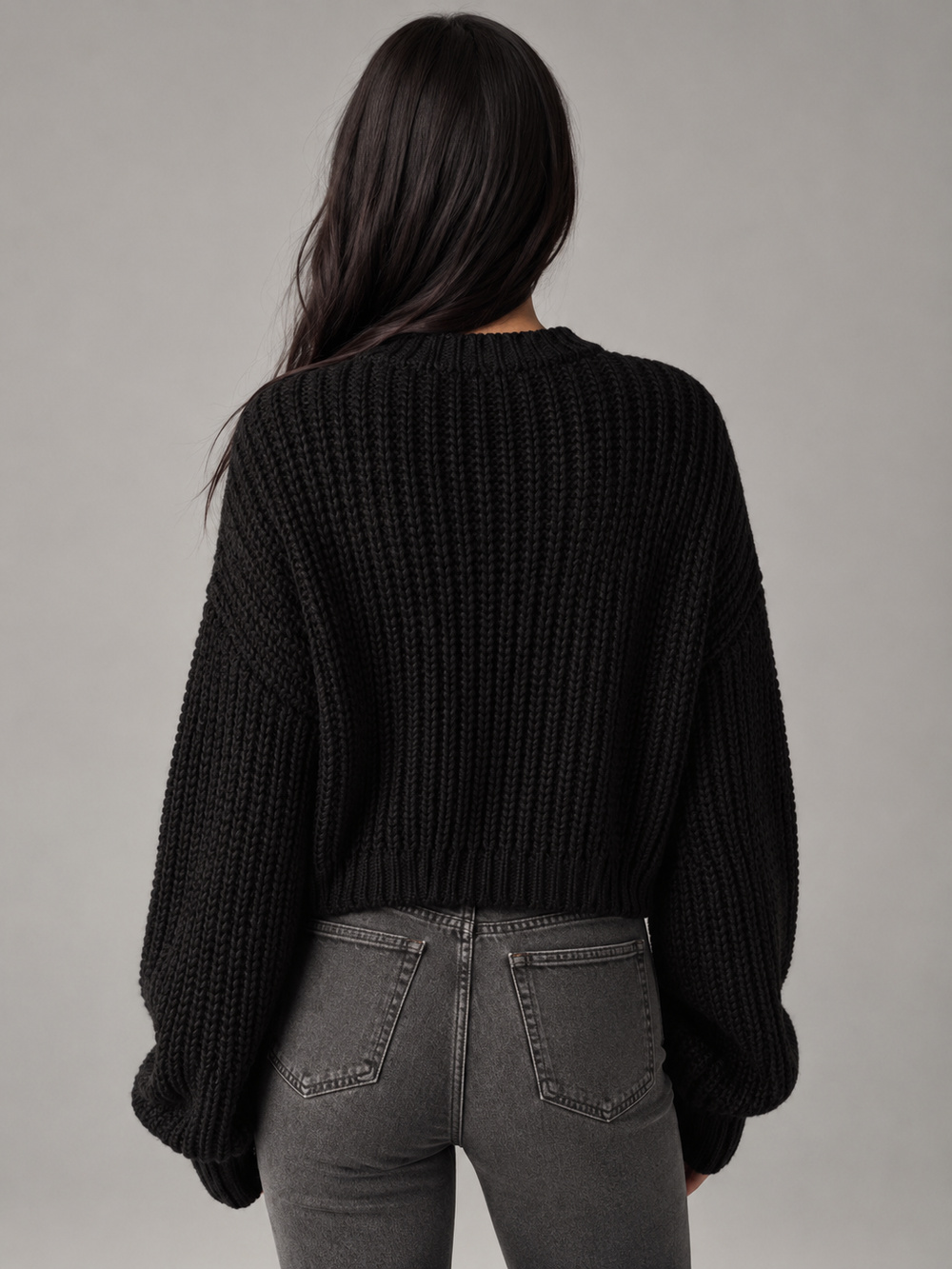 Bexley – Women's Chunky Ribbed Cropped Sweater