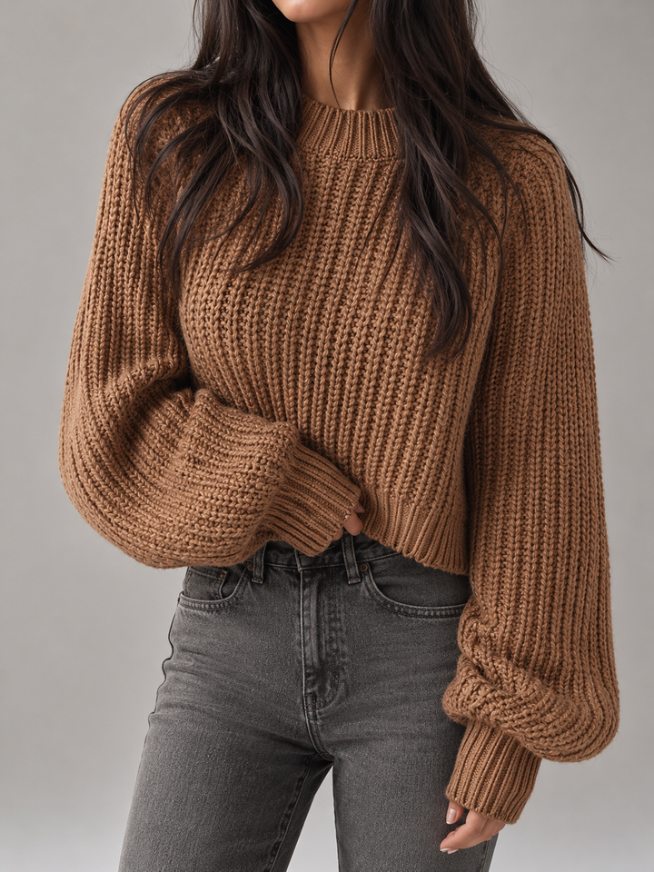 Bexley – Women's Chunky Ribbed Cropped Sweater