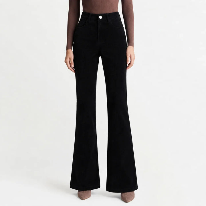 Birdie – Women's High-Rise Corduroy-Look Flared Pants