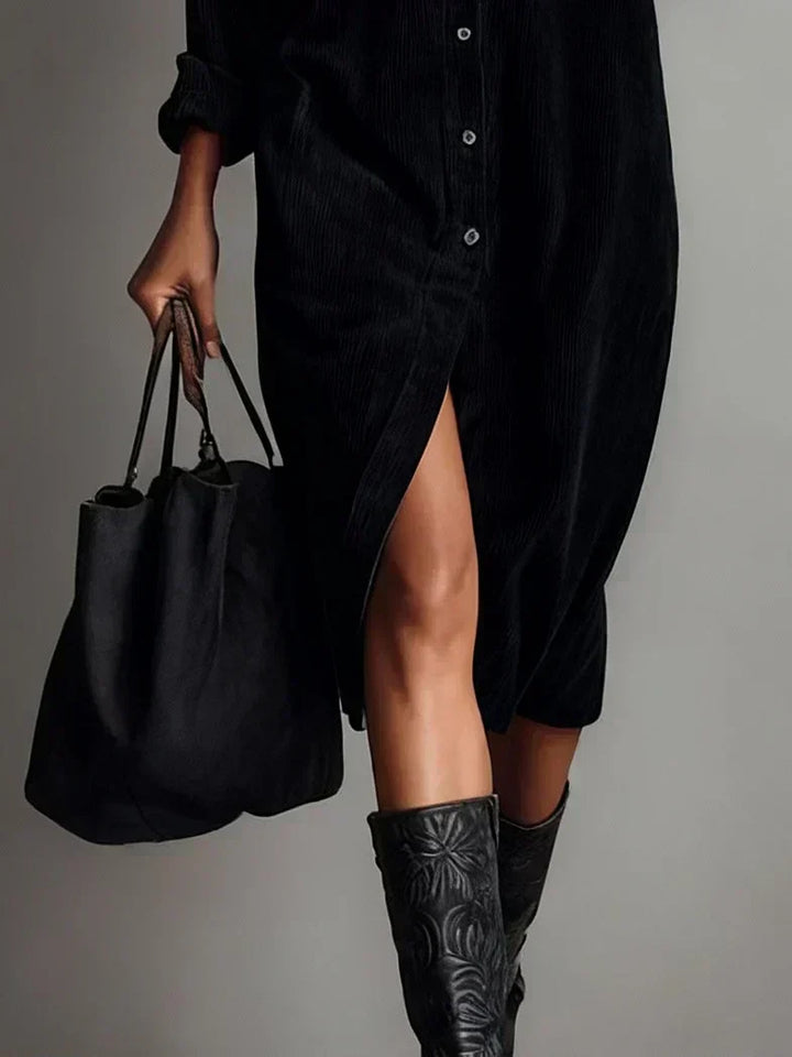 Cornelia | Chic Flared Hem Midi Dress