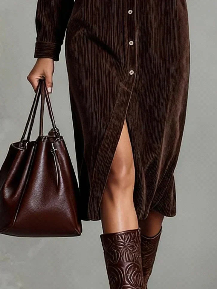 Cornelia | Chic Flared Hem Midi Dress