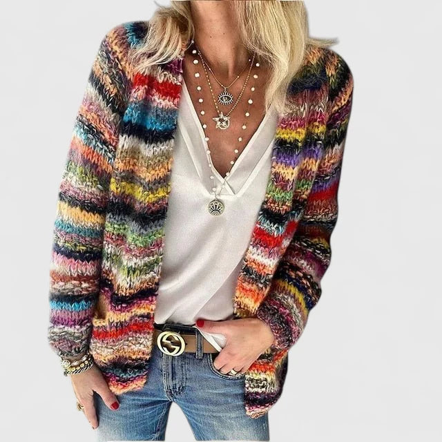 Tamara – Open-Front Chunky-Textured Cardigan for Women