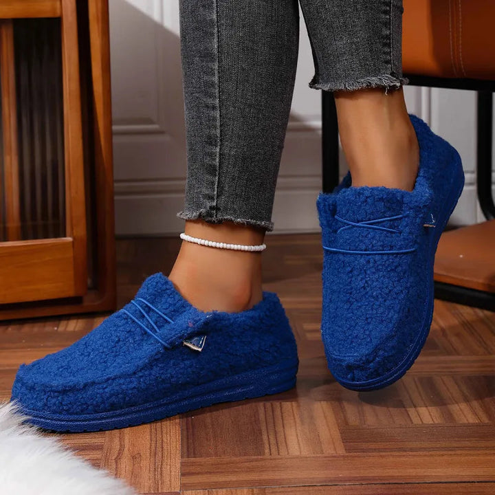 Cate – Women's Teddy Slip-On Slippers with Indoor Outdoor Sole