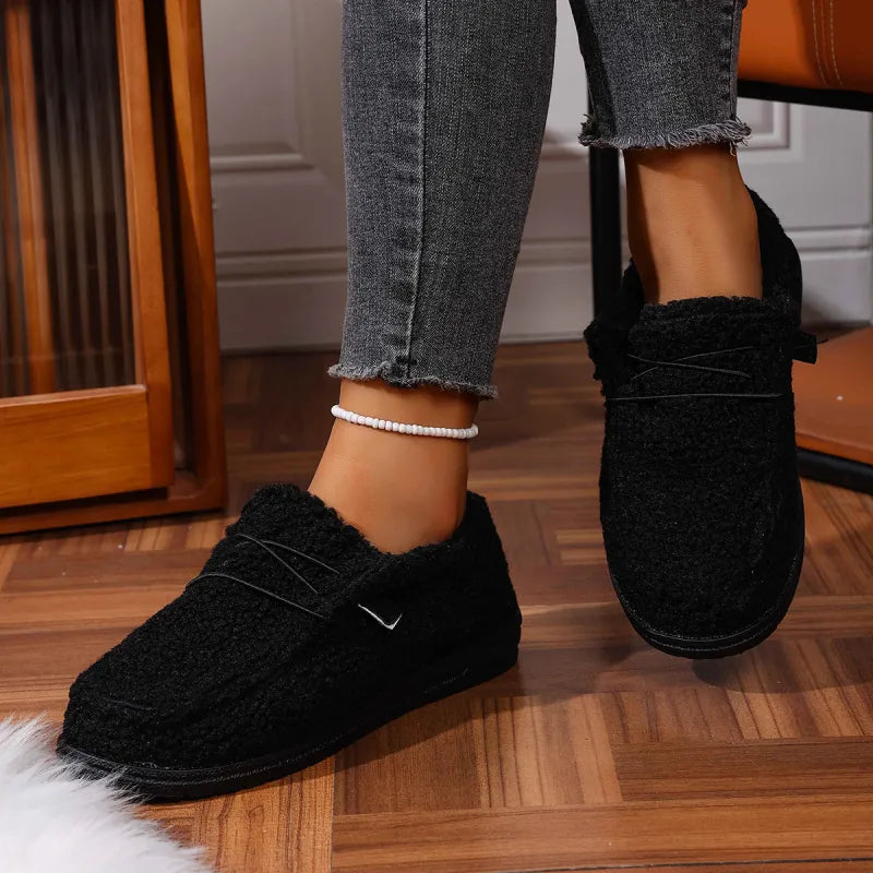 Cate – Women's Teddy Slip-On Slippers with Indoor Outdoor Sole