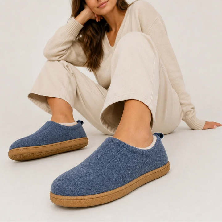 Dafne – Women's Wool-Look Felt House Slippers