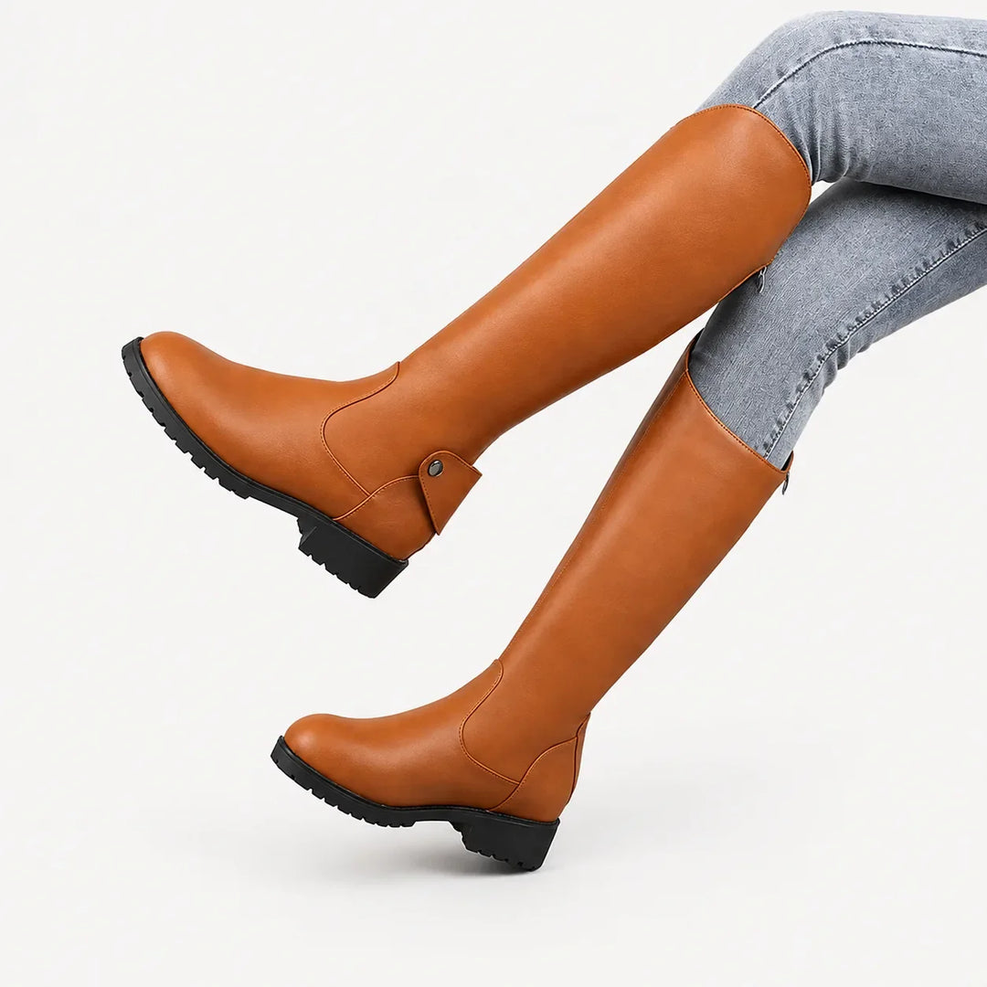 Dalia – Women's Riding Block Heel Knee-High Boots