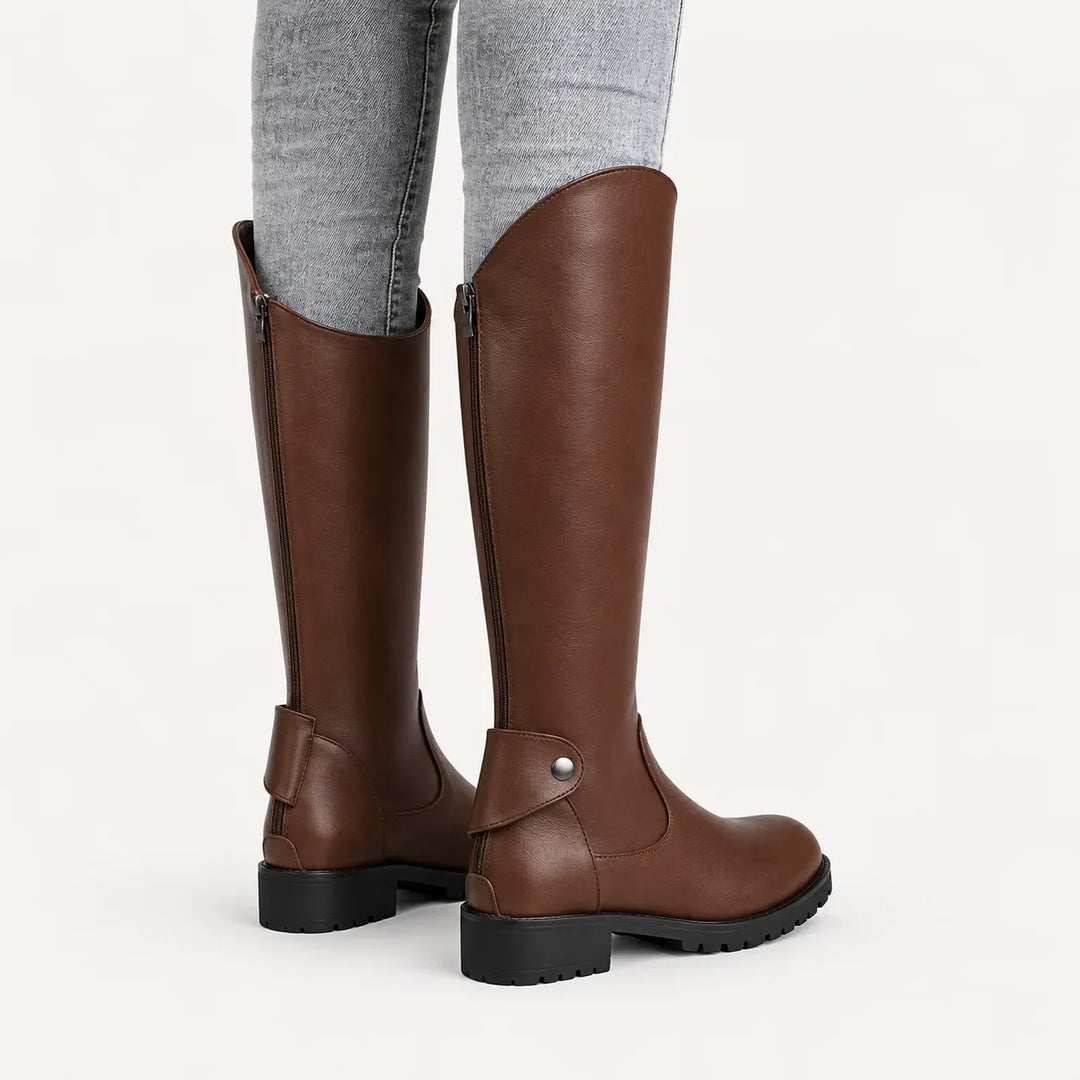 Dalia – Women's Riding Block Heel Knee-High Boots