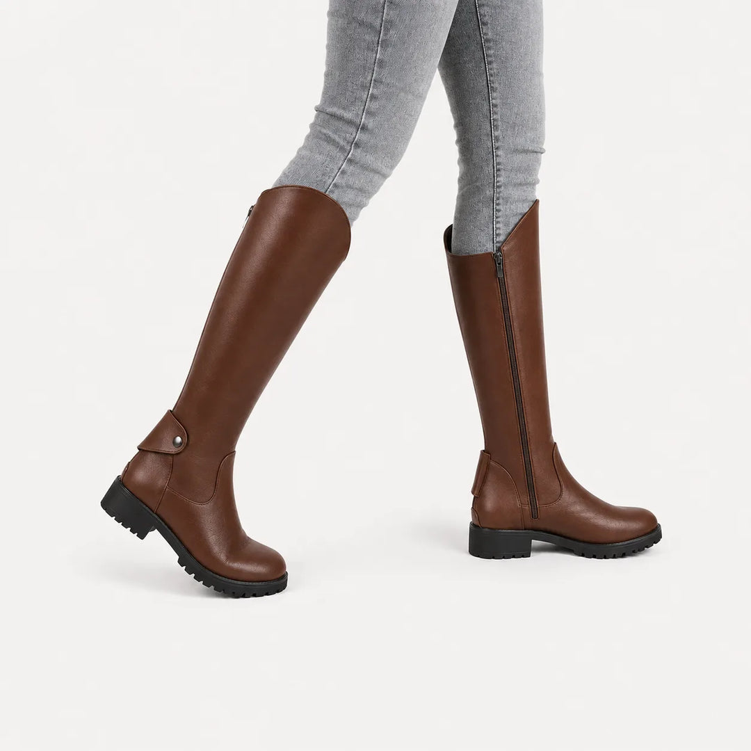 Dalia – Women's Riding Block Heel Knee-High Boots