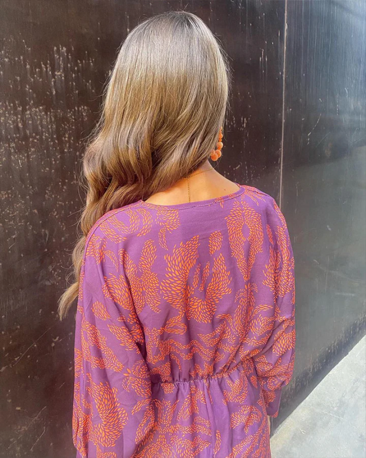 Penelope | Long Sleeve V-Neck Maxi Dress
