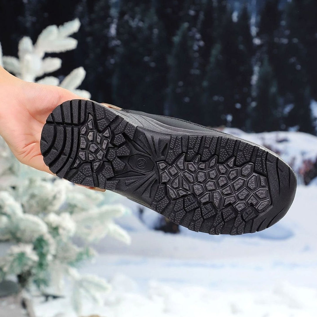 Damen Winterstiefel warm gefüttert wasserdicht rutschfeste Profilsohle
