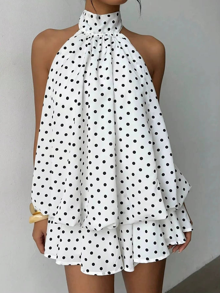 Muriel – Halter Neck Ruffle Mini Dress