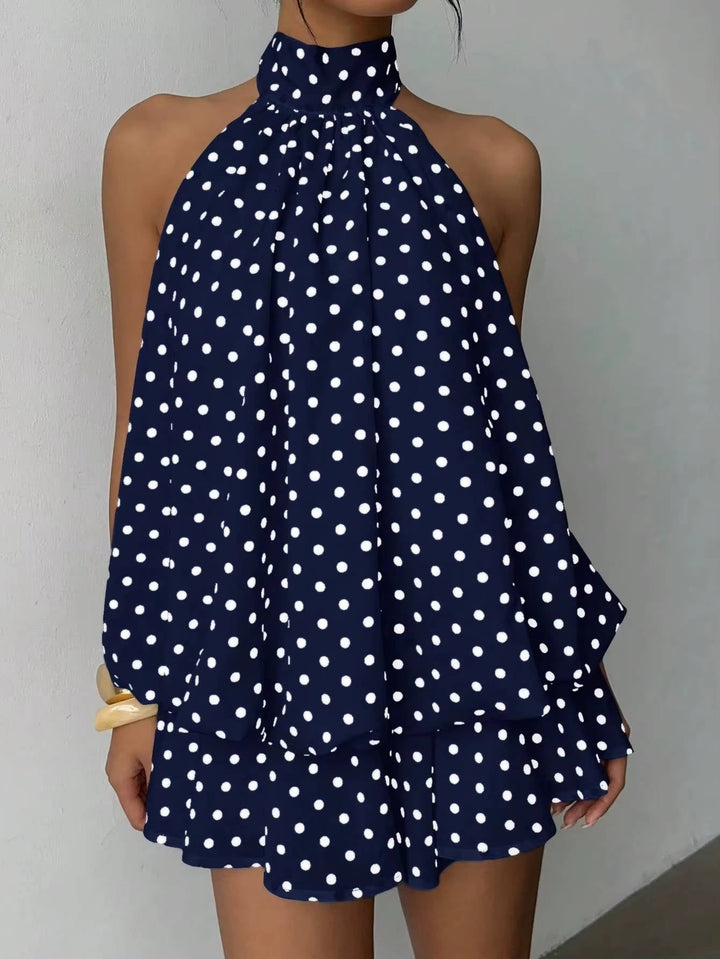 Muriel – Halter Neck Ruffle Mini Dress