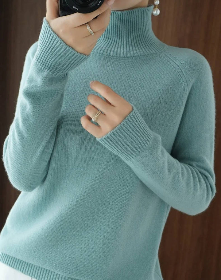 Jessa – Fine-Stitch Turtleneck Sweater for Women