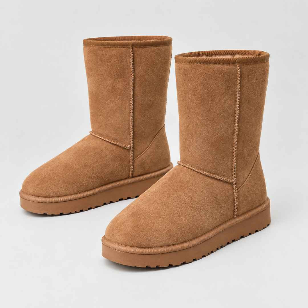 Brigitta – Suede-Look Pull-On Winter Boots for Women