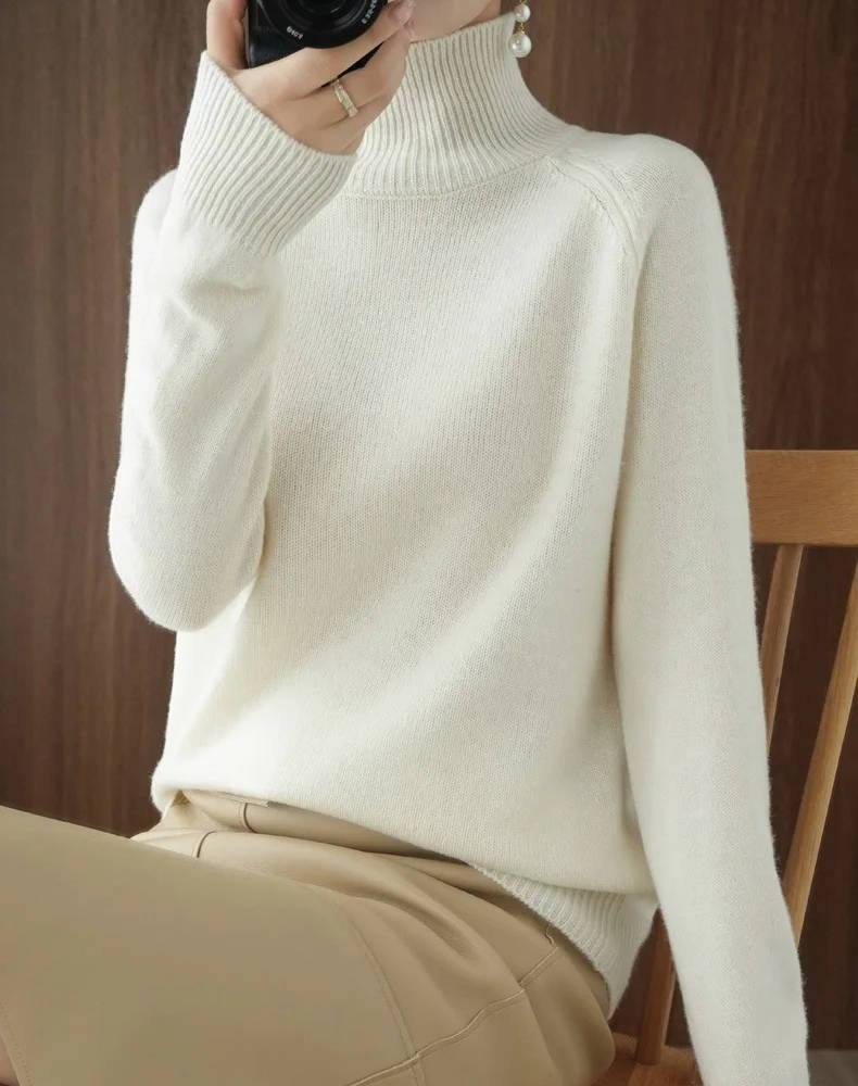 Jessa – Fine-Stitch Turtleneck Sweater for Women
