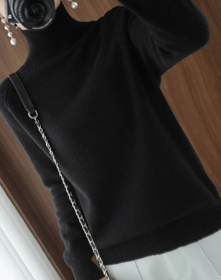 Jessa – Fine-Stitch Turtleneck Sweater for Women