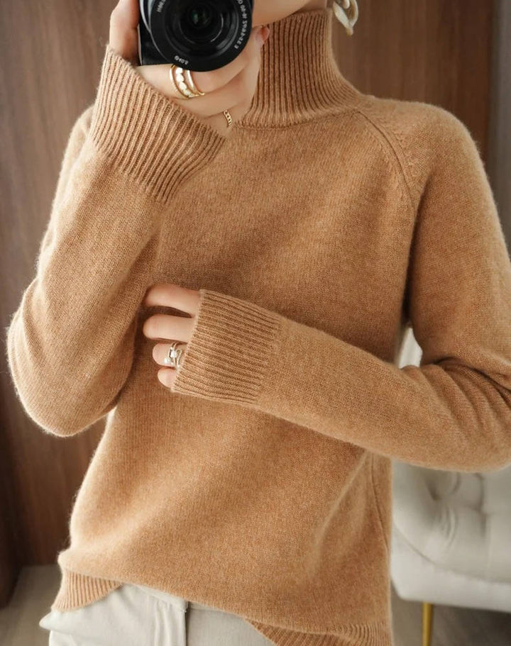 Jessa – Fine-Stitch Turtleneck Sweater for Women