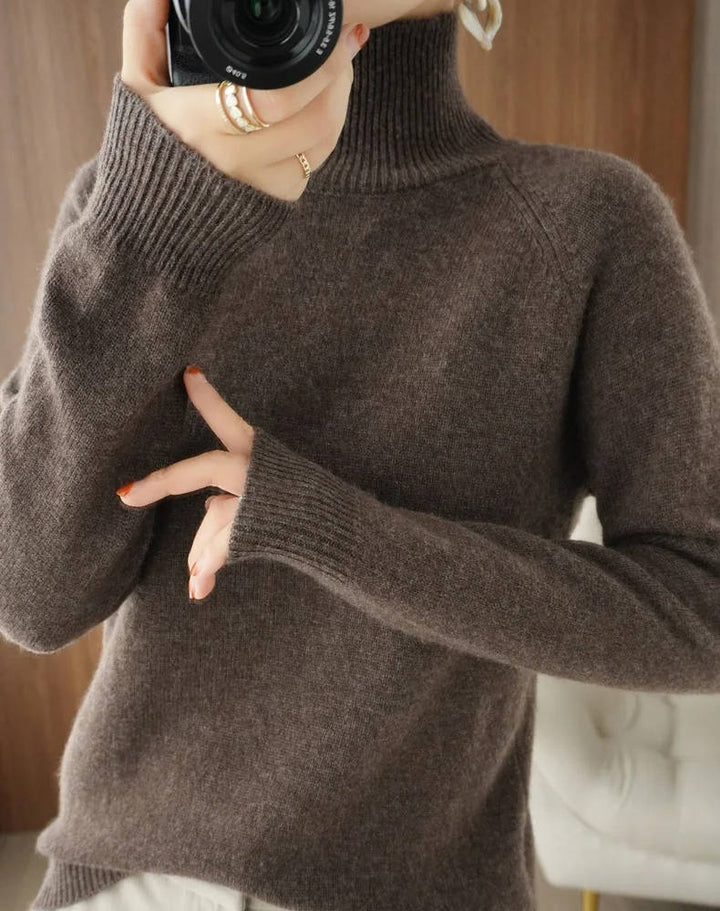 Jessa – Fine-Stitch Turtleneck Sweater for Women