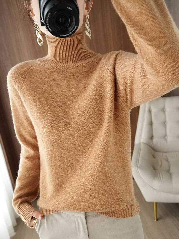 Jessa – Fine-Stitch Turtleneck Sweater for Women