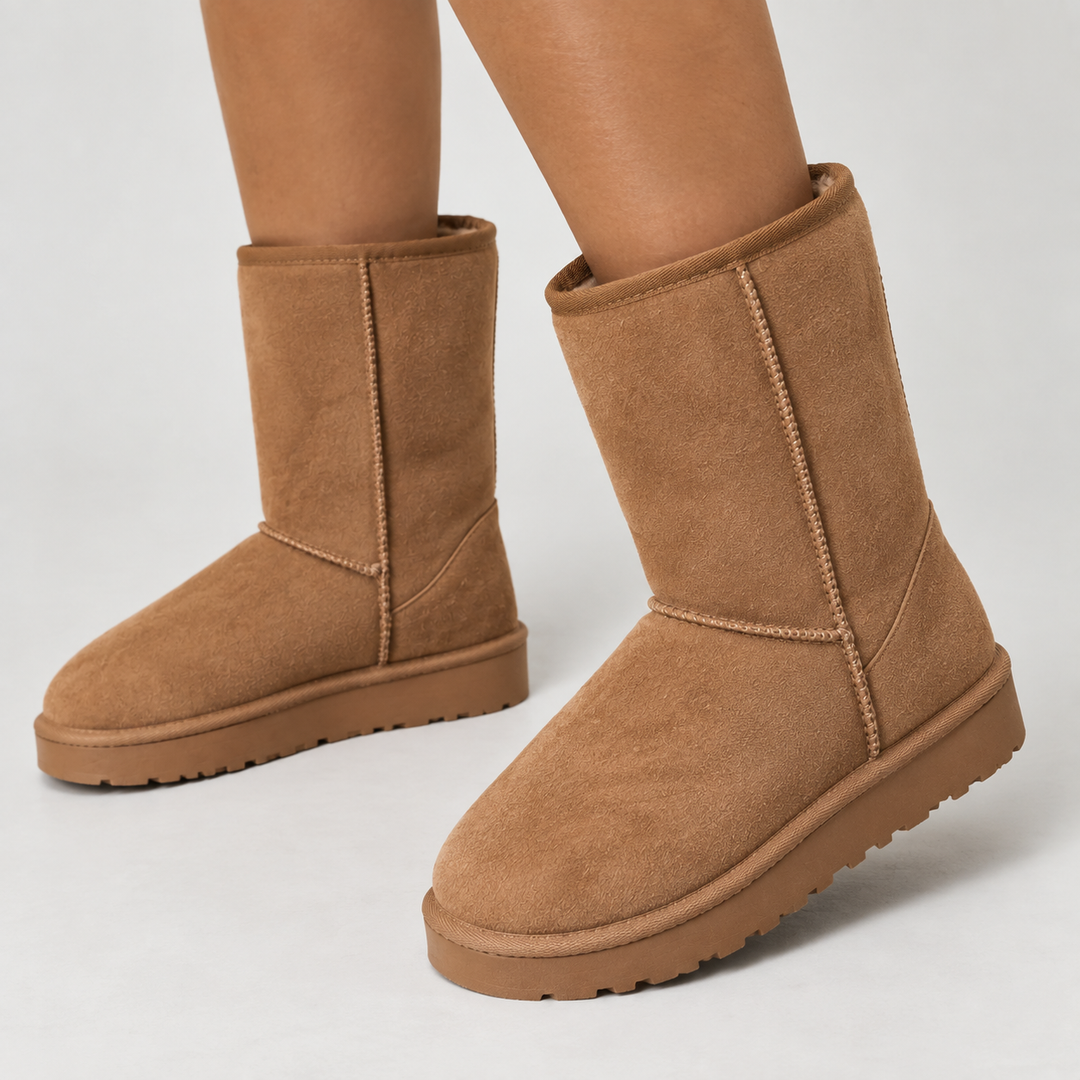 Brigitta – Suede-Look Pull-On Winter Boots for Women