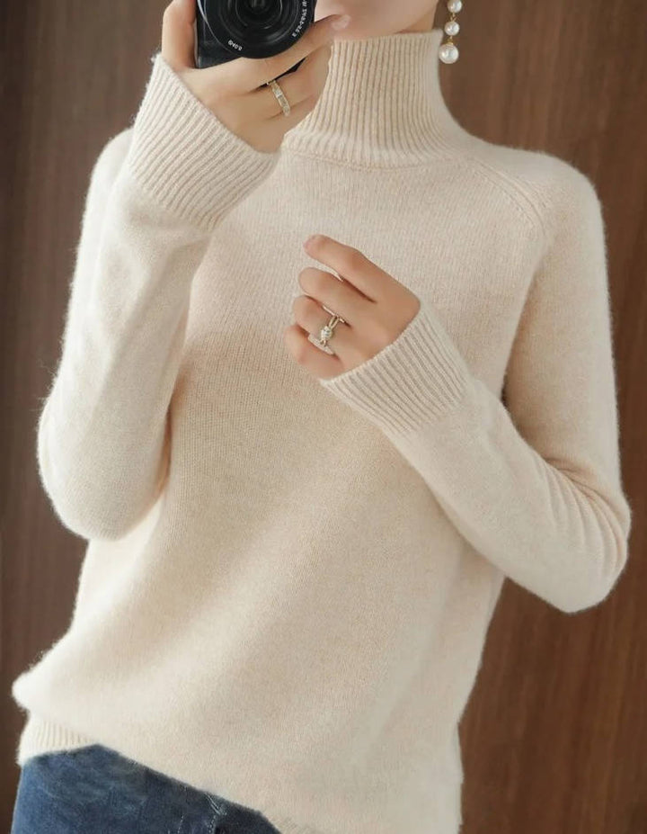 Jessa – Fine-Stitch Turtleneck Sweater for Women