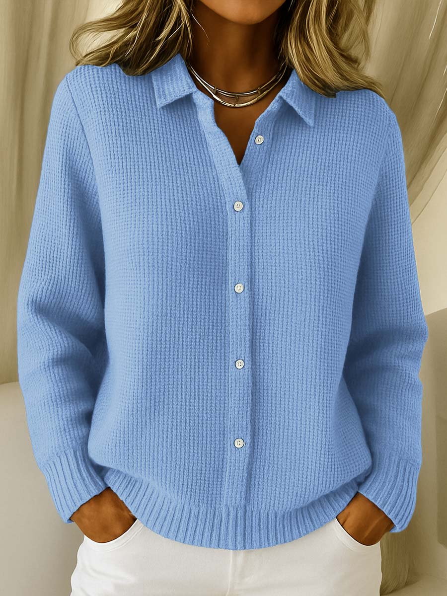 Talitha – Collared Button-Front Cardigan for Women