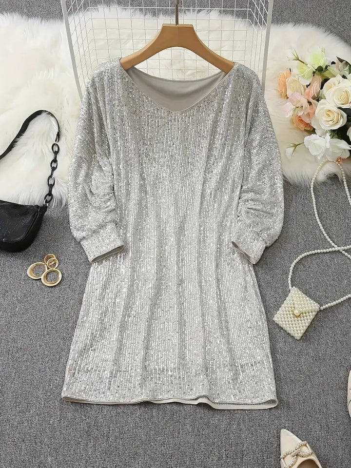 Eleanor – One-Shoulder Sequin Mini Dress for Cocktail Party