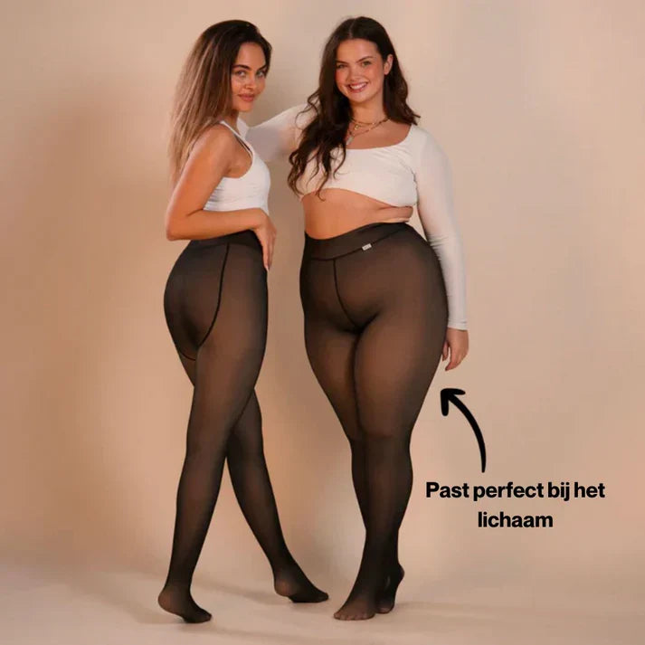 Eleonora – Sheer-Look Plush-Lined Leggings for Women