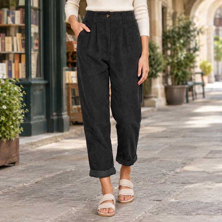 Effie – Women's Relaxed Tapered Corduroy-Look Pants