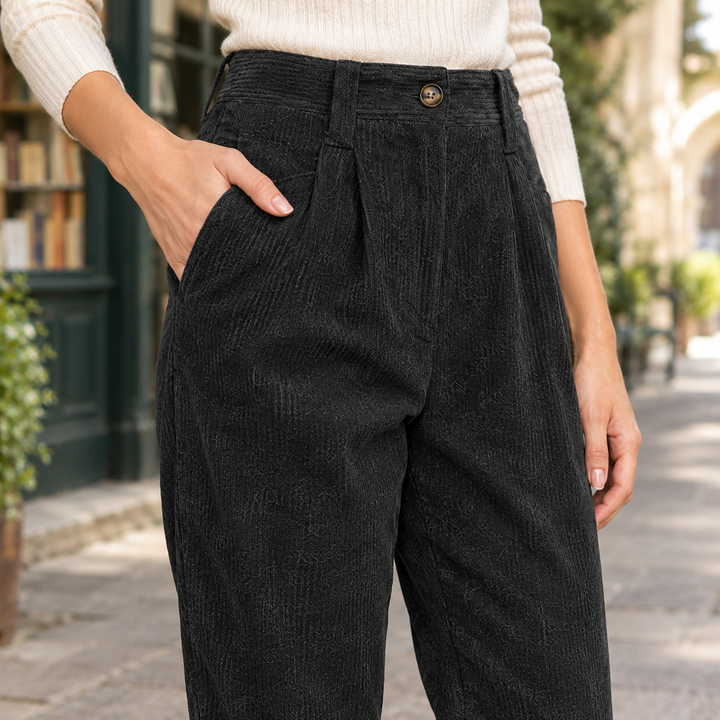 Effie – Women's Relaxed Tapered Corduroy-Look Pants